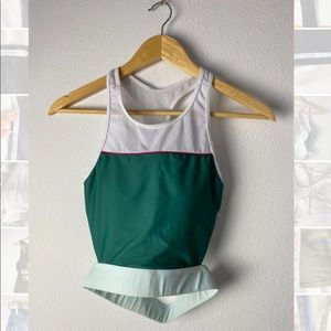 Nani Green and White Top Swimwear